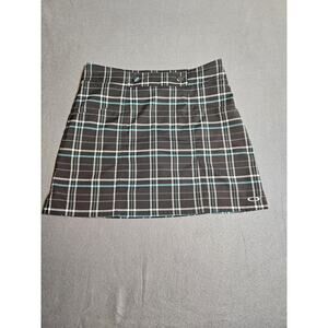 Oakley Skirt Women’s 8 Black Plaid Palm Golf Skort with Pockets